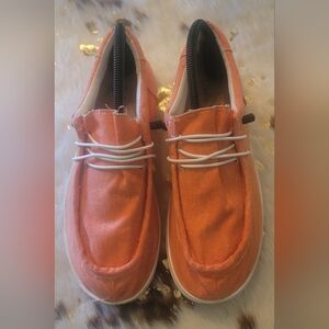 Vibrant Orange Women's slip on shoes